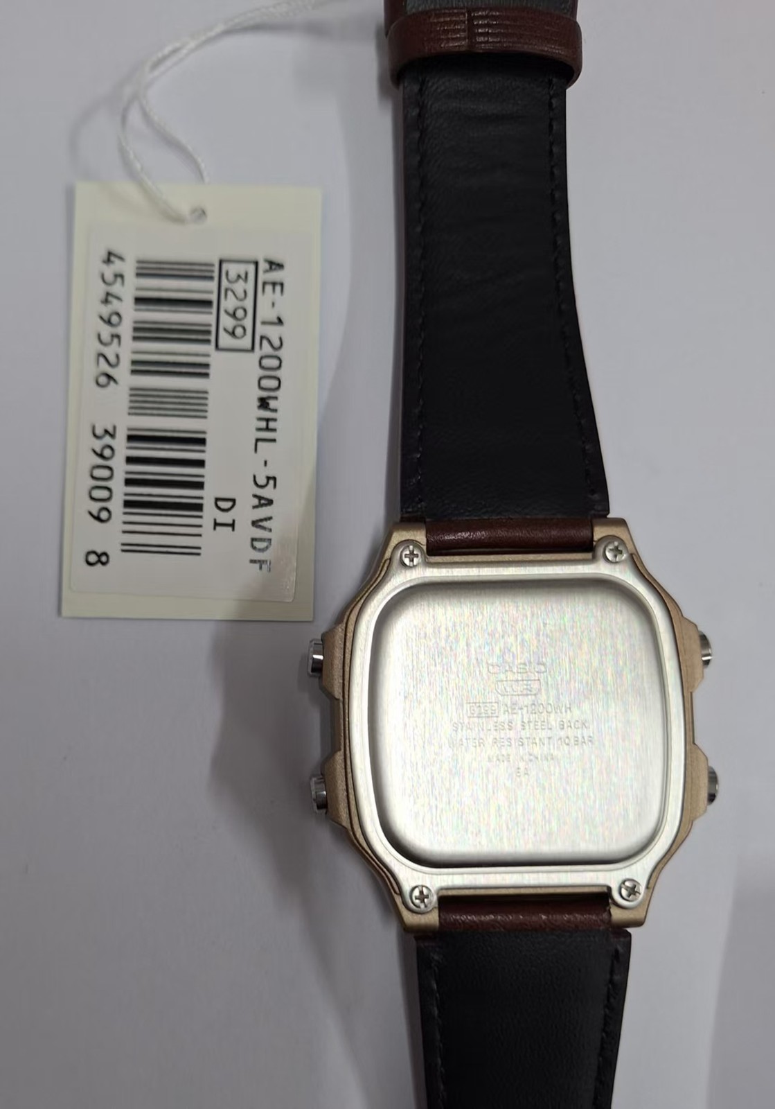 Casio AE-1200WHL-5A Mens Watch Digital Sports World Leather Band AE1200WHL5A