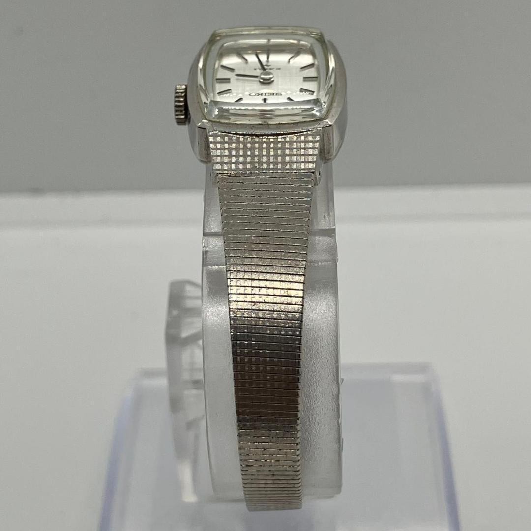 Good Condition Working Seiko 21 JEWELS Manual Winding Ladies Watch Silver