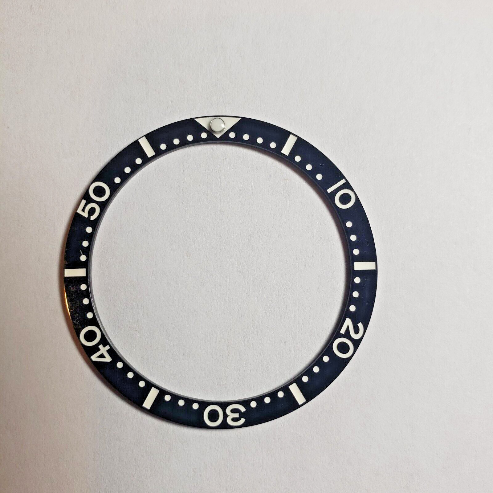 BLACK CERAMIC 38mm FULL LUME FLAT BEZEL INSERT for SEIKO With Pip