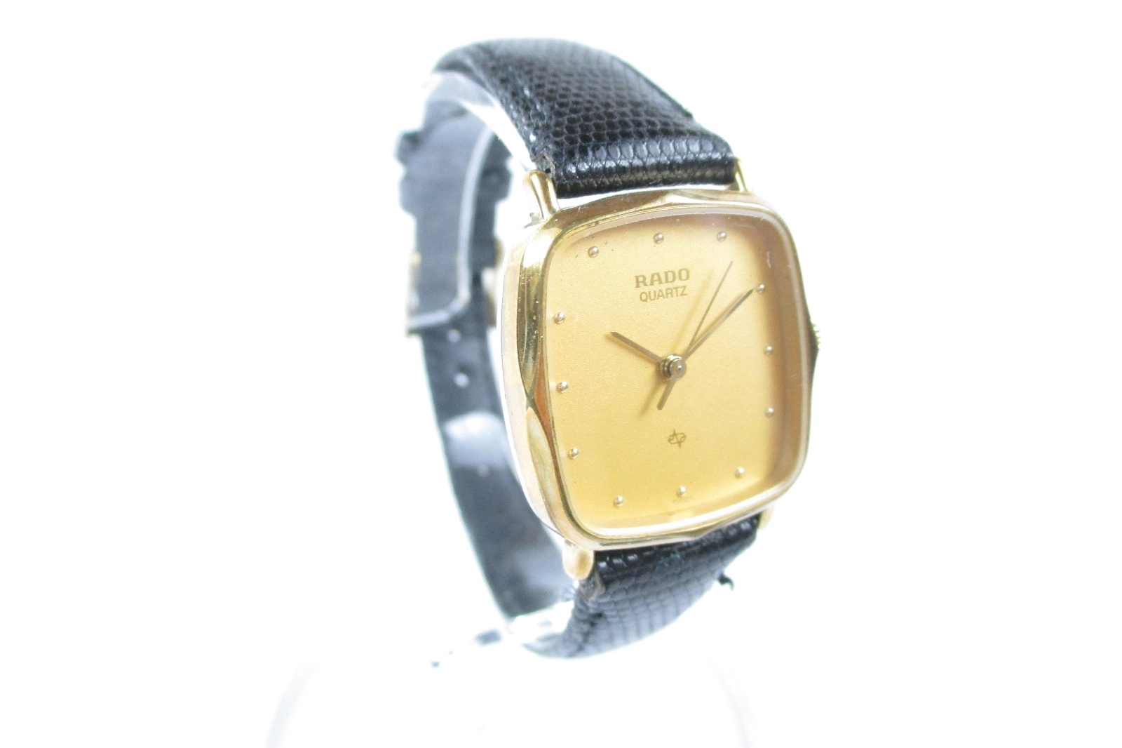 RADO 110.5155.2 Black Dial Black Leather Band Quartz Ladies Watch RW3344L