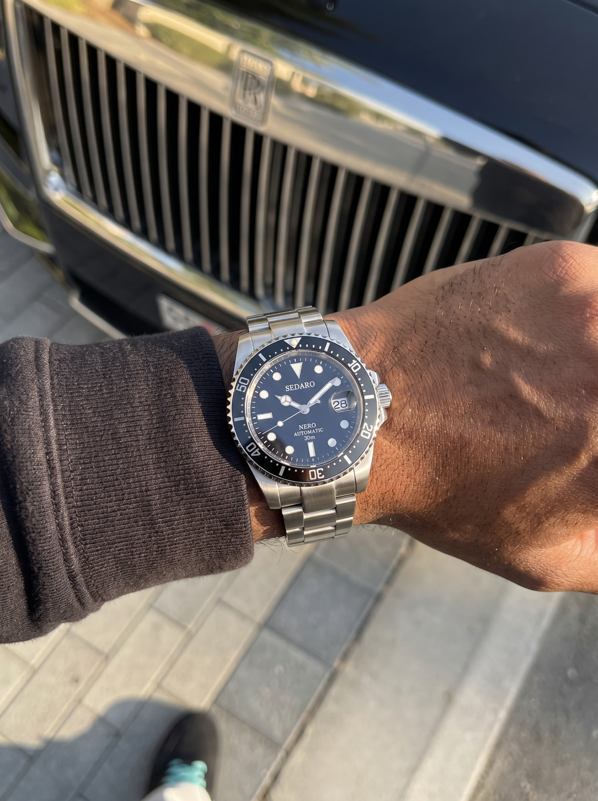 SEDARO Diver Watch NH35 Automatic Black Dial Sapphire Crystal Steel 41mm
