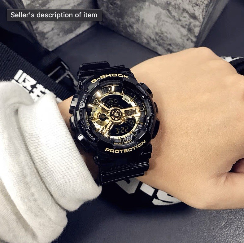 Casio G-Shock GA-100 Series Mens / Boys Analogue-Digital Watch Black & Gold