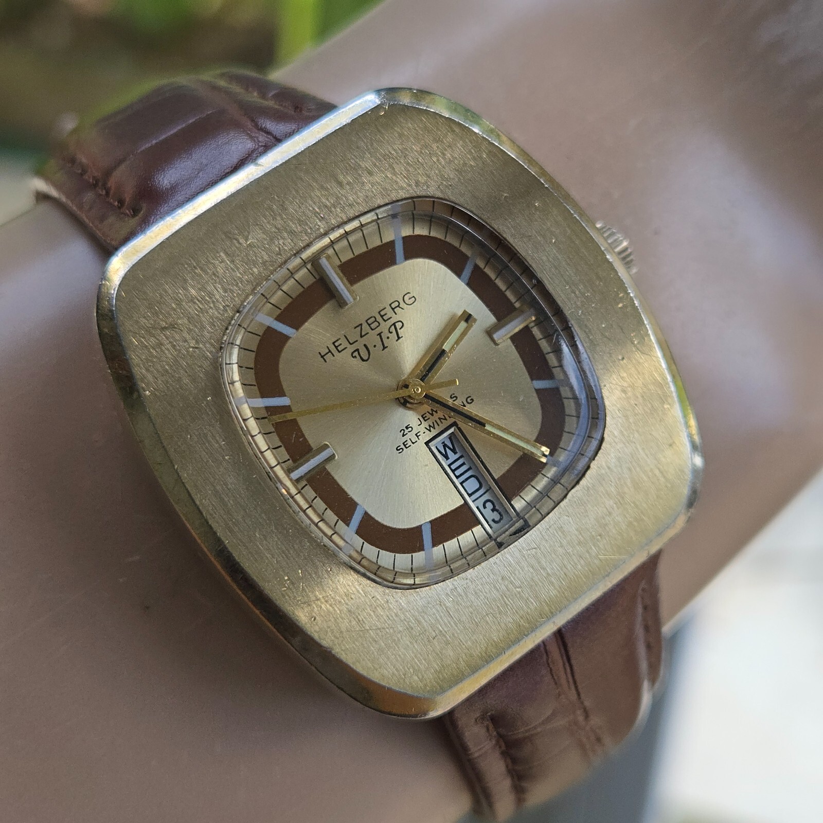 Vintage HELZBERG VIP men’s automatic watch swiss AS 2066 25Jewels 1970s #2