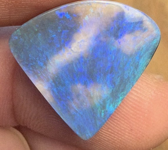 7.68 Ct Australian Lightning Ridge Black Opal With Blue Fire