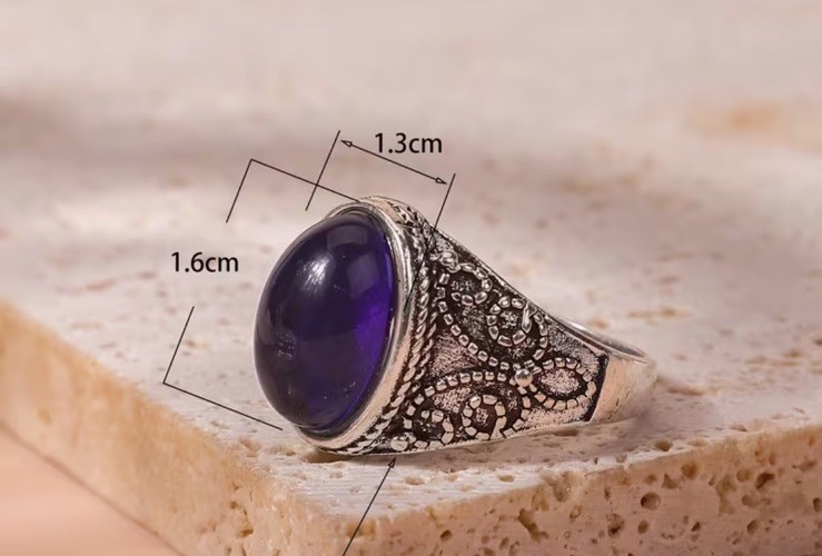 1 PC Silver-tone Mood Ring Color Change No Color Chart Size 6 New Free Ship