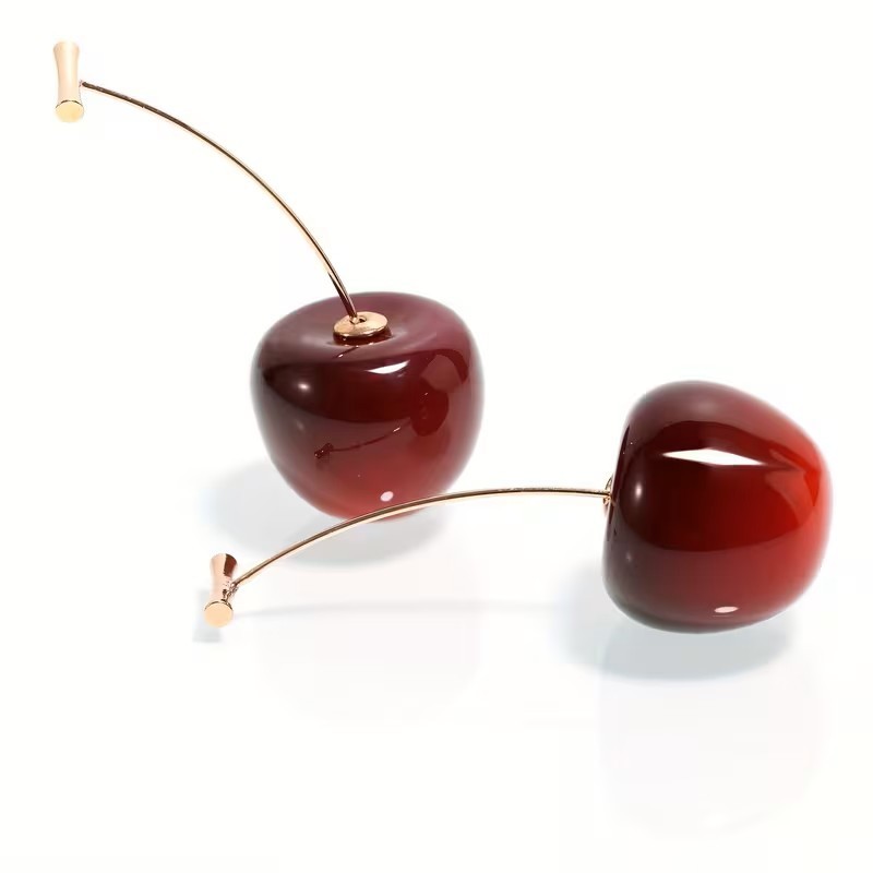 Sweet Cherry Dangle Earrings Cute Fruit Drop Statement Fashion Jewelry