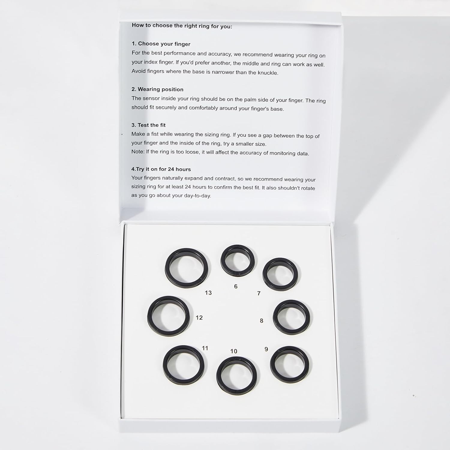 Smart Ring Sizing Kit, 8 Sizes (6-13) for Adults, Sizing Kit Measurement Model