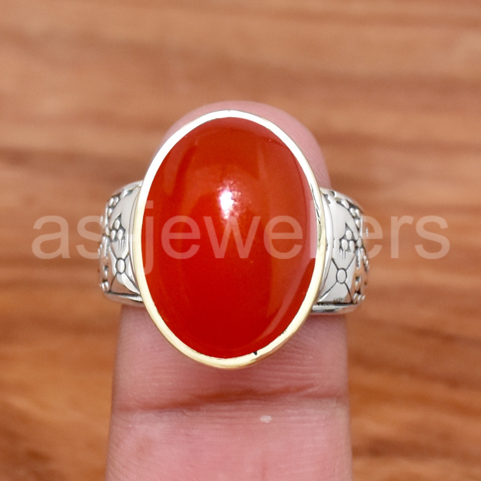 925 Sterling Silver, Red Onyx Ring, Oval Shape Ring, Party wear Silver Jewelry