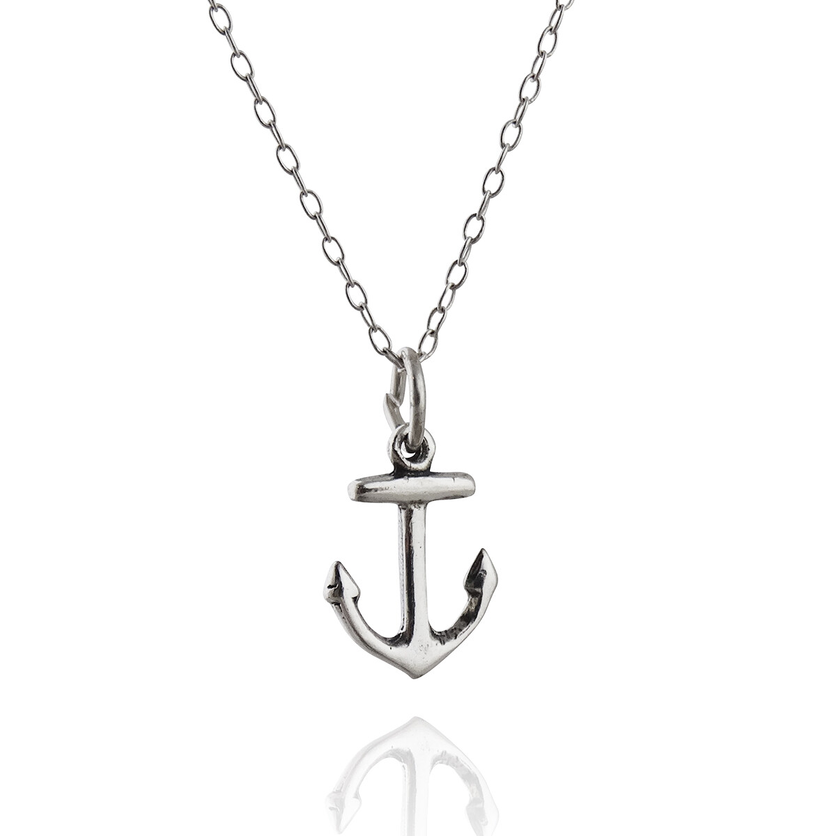 Anchor Charm Necklace – 925 Sterling Silver – Nautical Anchors Ocean Boat NEW