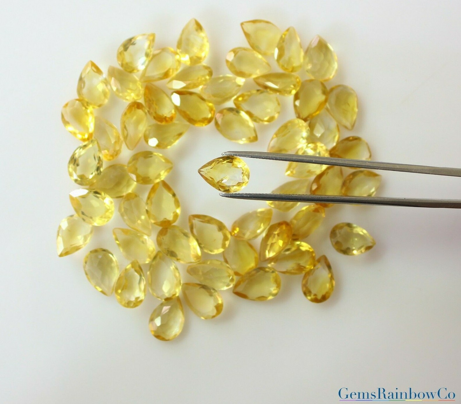 Natural Citrine Pear Shape Faceted Loose gemstone 5×3 mm to 14×9 mm A Quality