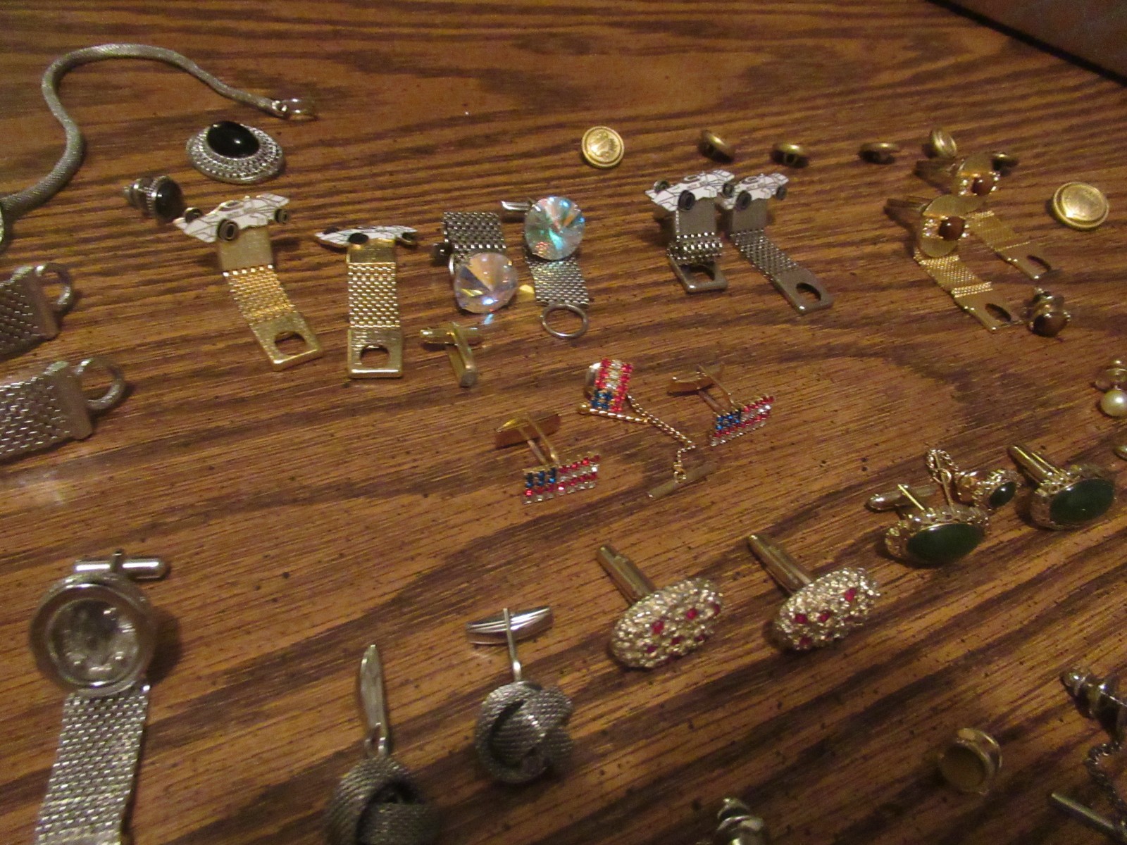 Lot of Tie pins tacks Clips Cufflinks more vintage