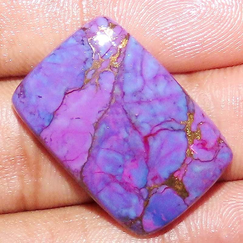 23.85CT Purple Copper Turquoise Bronze CUSHION Cabochon 19X28X4mm Loose Gemstone