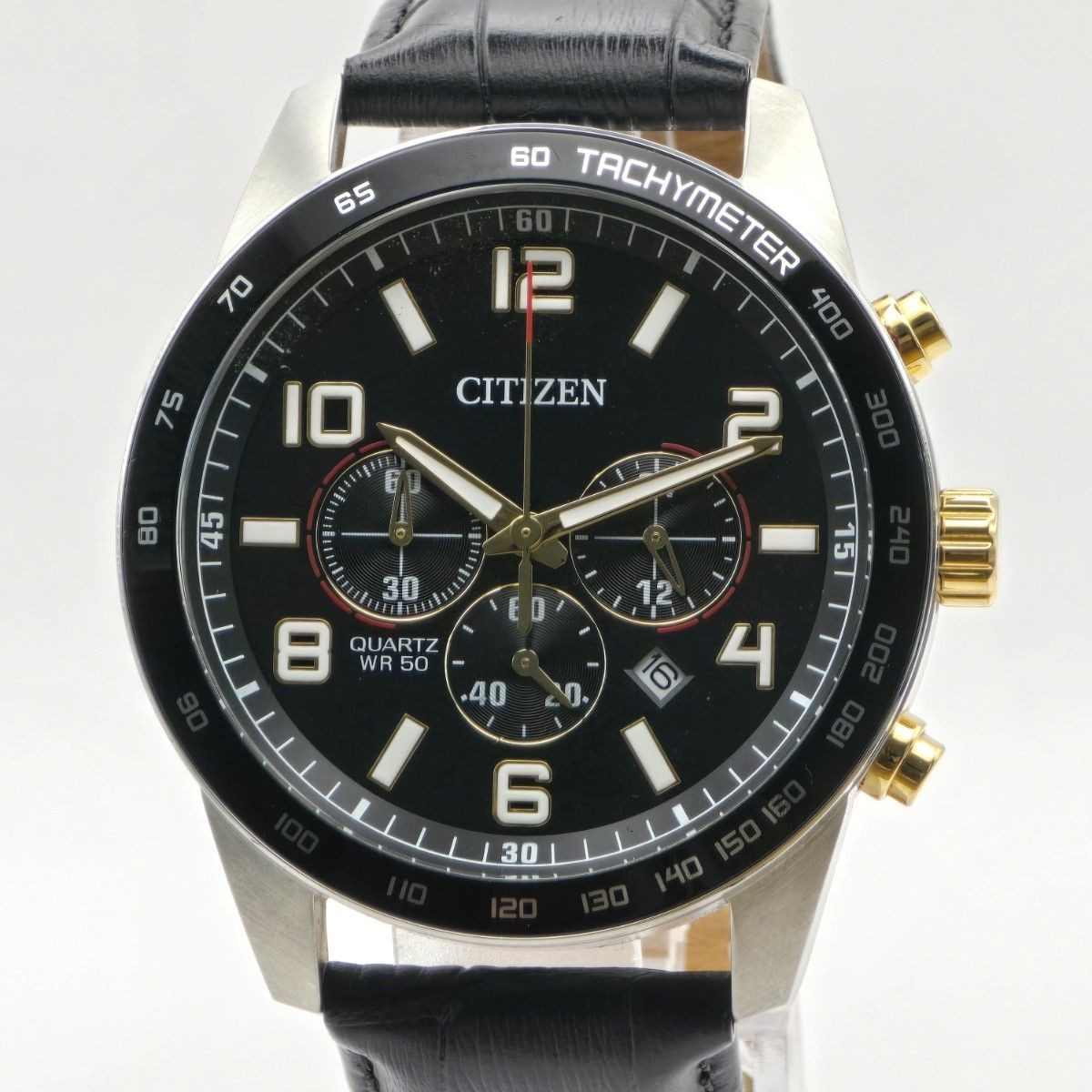 Citizen F16-3724-081-051-052 Quartz (Battery) Stainless Steel Black NOS