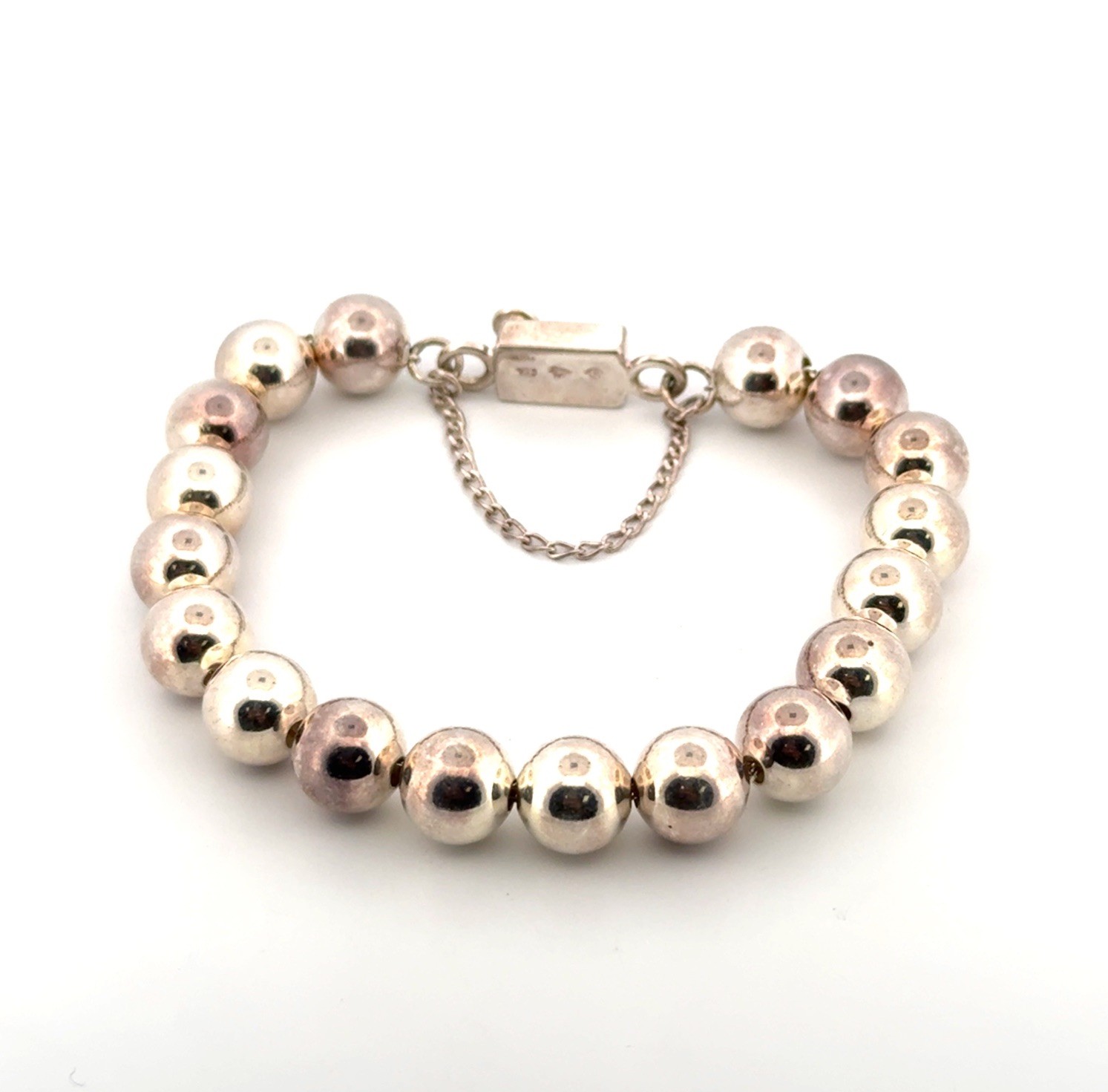 7” x 9.5mm Silpada India 925 Sterling Silver Ball Bead Bracelet 35.2g