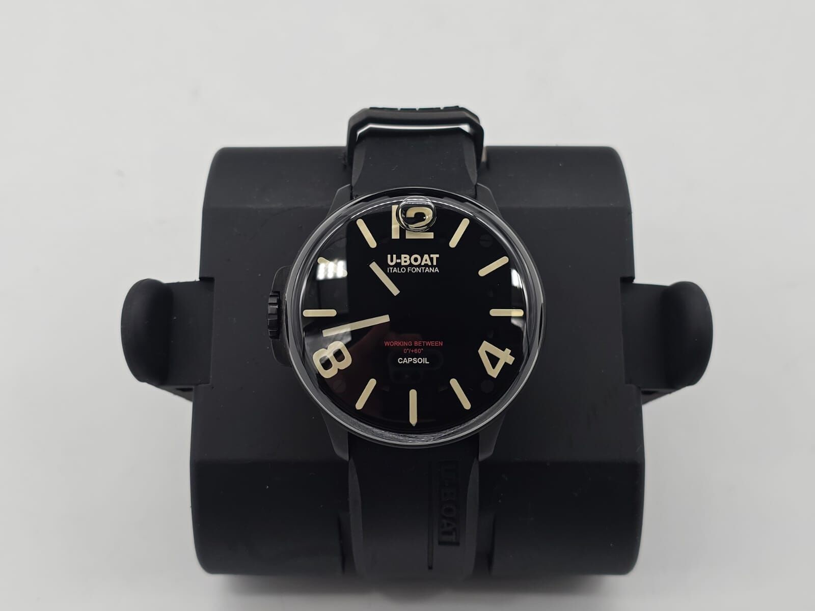 U-Boat Italo Fontana Capsoil 8108/A DLC Quartz Mens Black Analog Watch