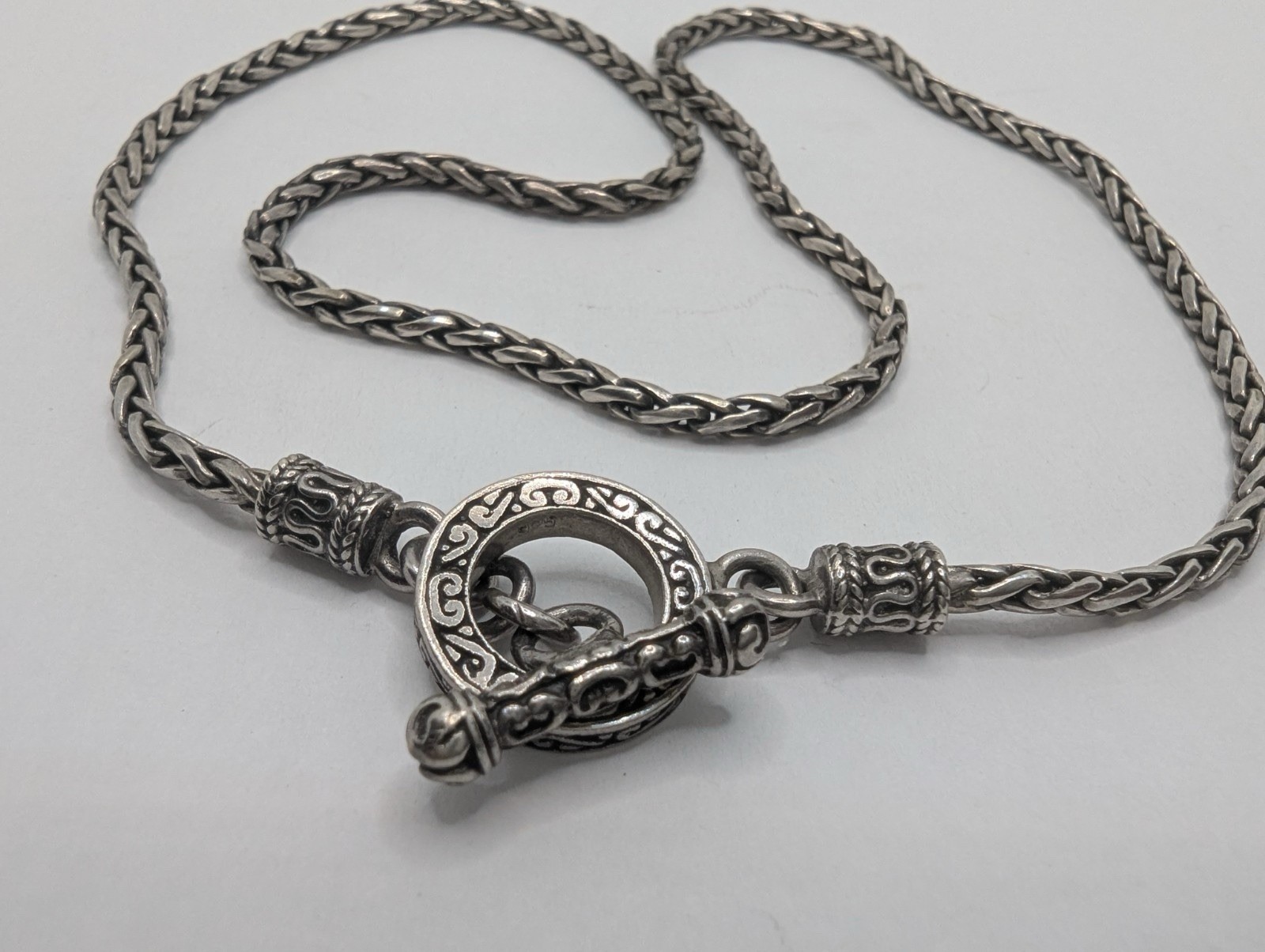 EFFY Sterling And 18K Yellow Gold Black & White Diamond Pendant Toggle Necklace