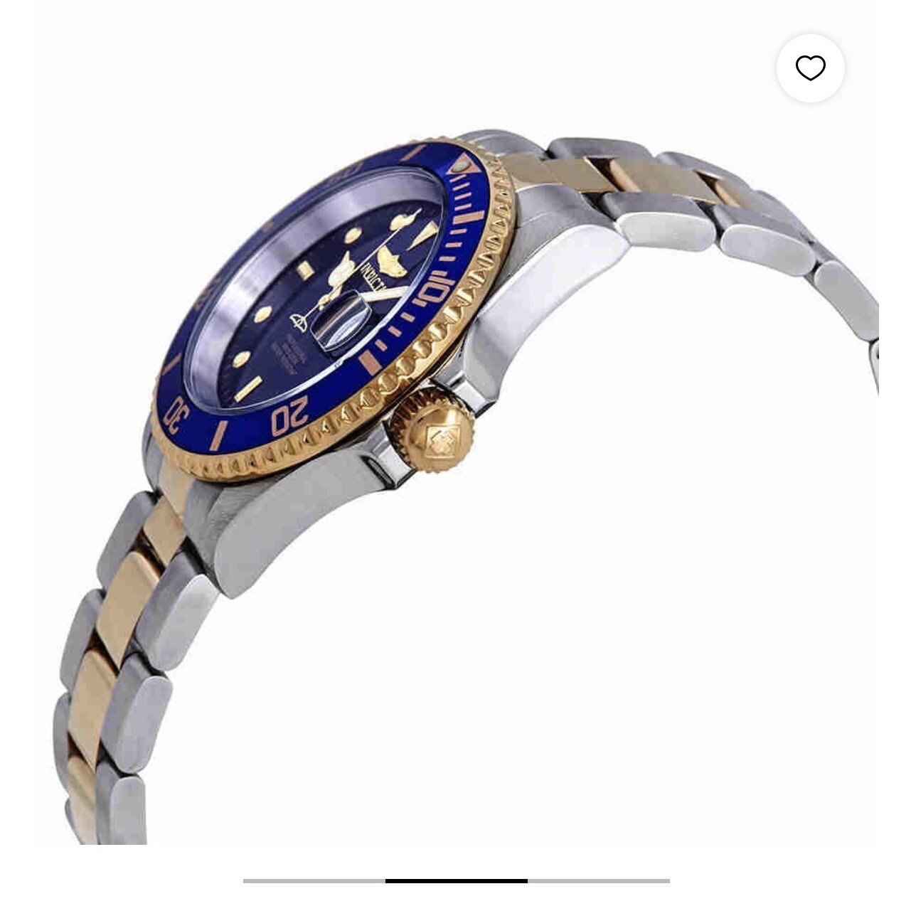 Invicta Pro Diver 26972 Blue Dial Two Tone Stainless Steel Wrist Watch for Men