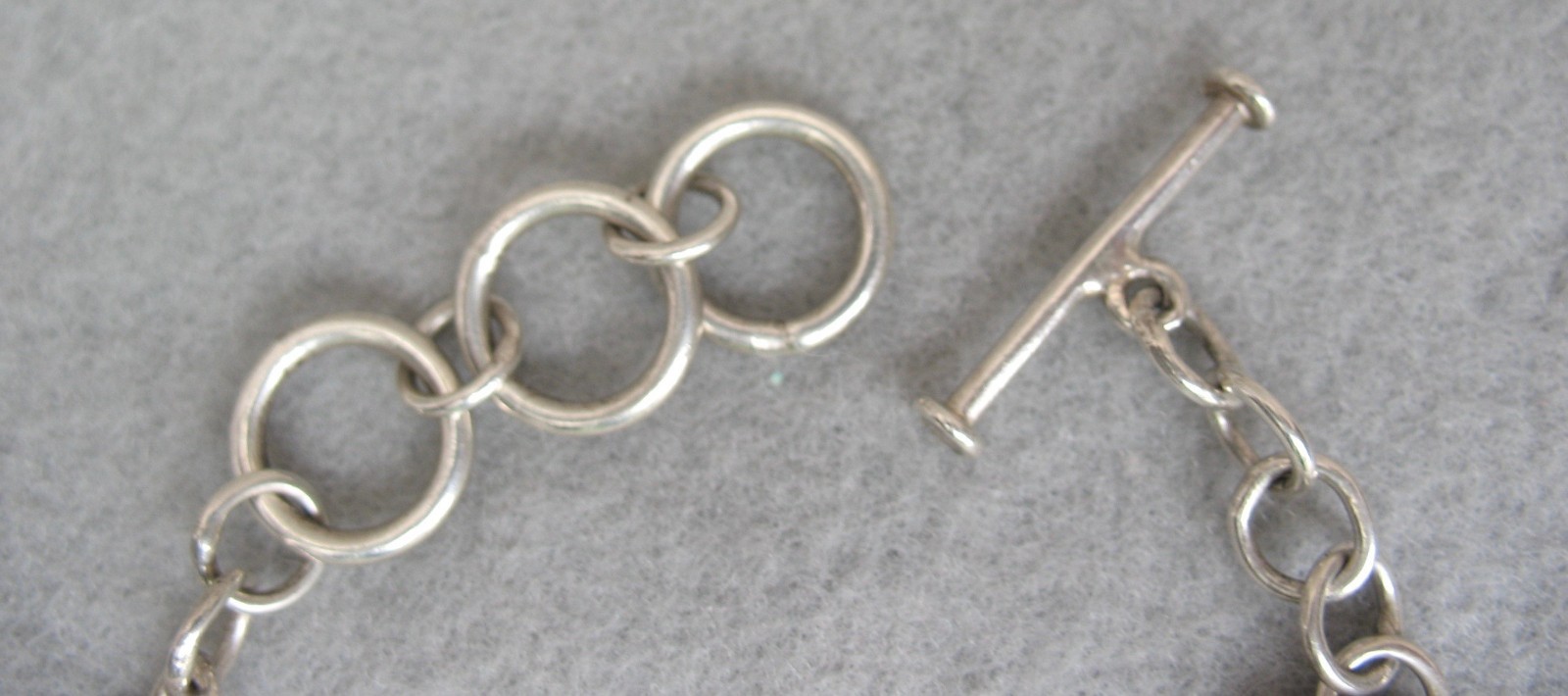 Sterling Silver Seashore Artisan Bracelet Toggle T. Tucker 6.5″-7.5″