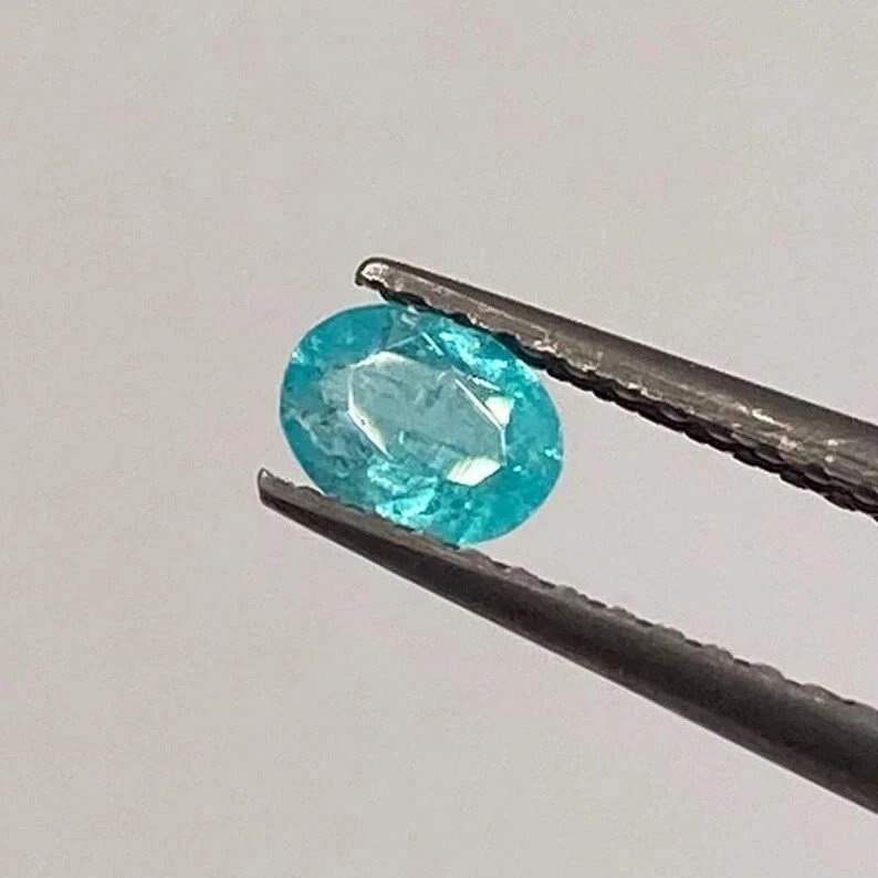 5.11 Ct+ Certified Natural Paraiba Tourmaline Neon Blue Oval Loose Gemstone A+