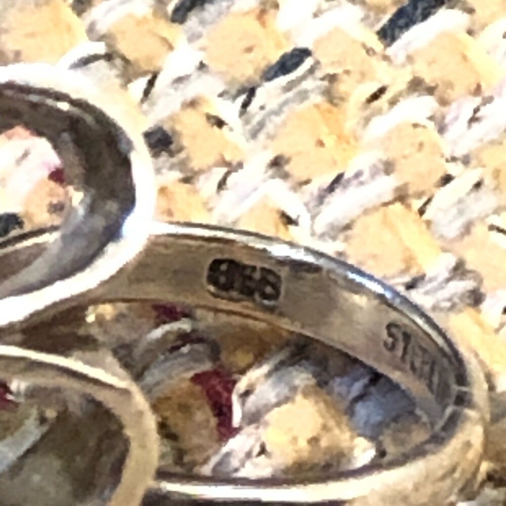 Faceted Smoky Quartz Faceted Tension Mount Vintage Sterling Silver Ring Sz 6