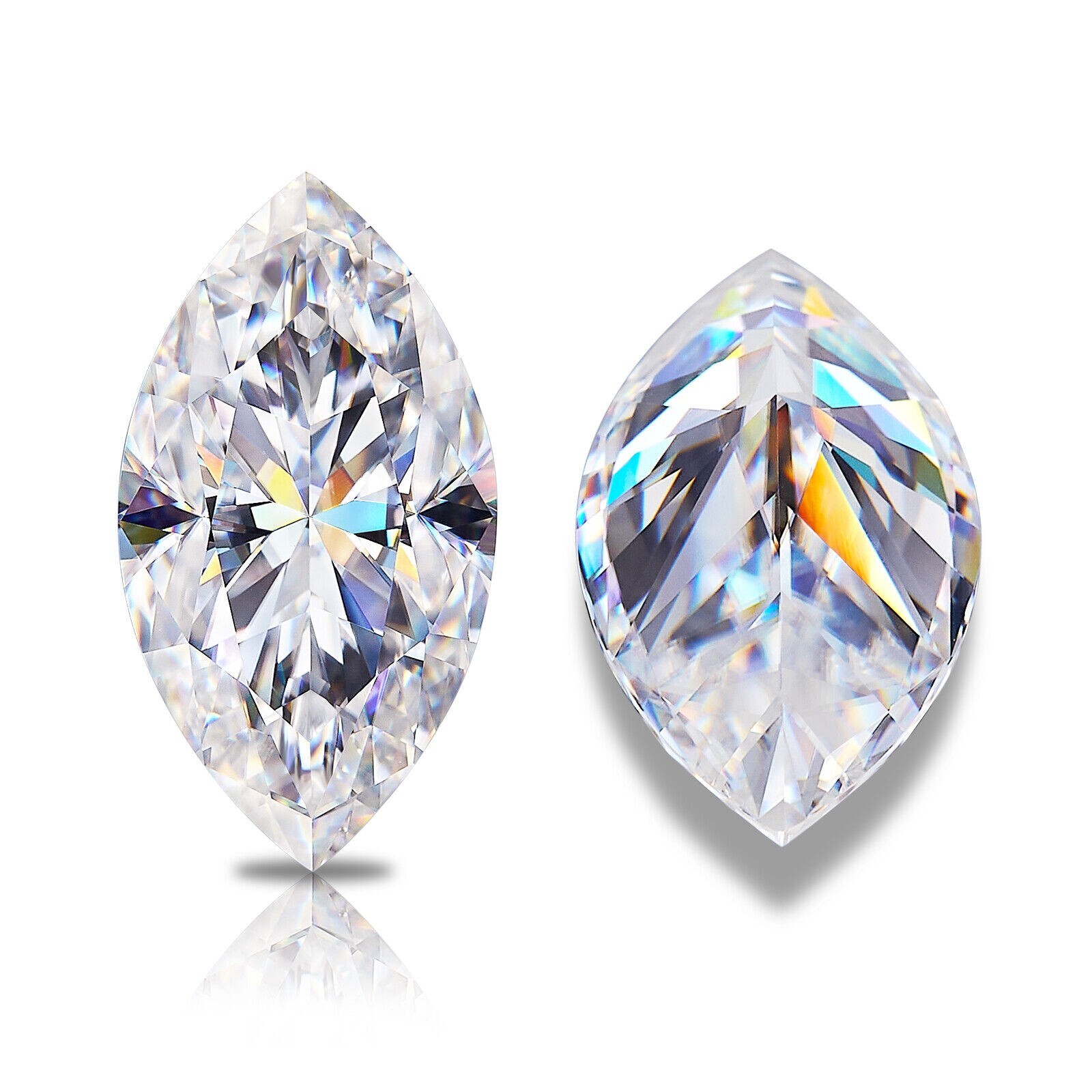 GRA Certified Loose Moissanite Marquise Cut Stones D VVS1 All Sizes