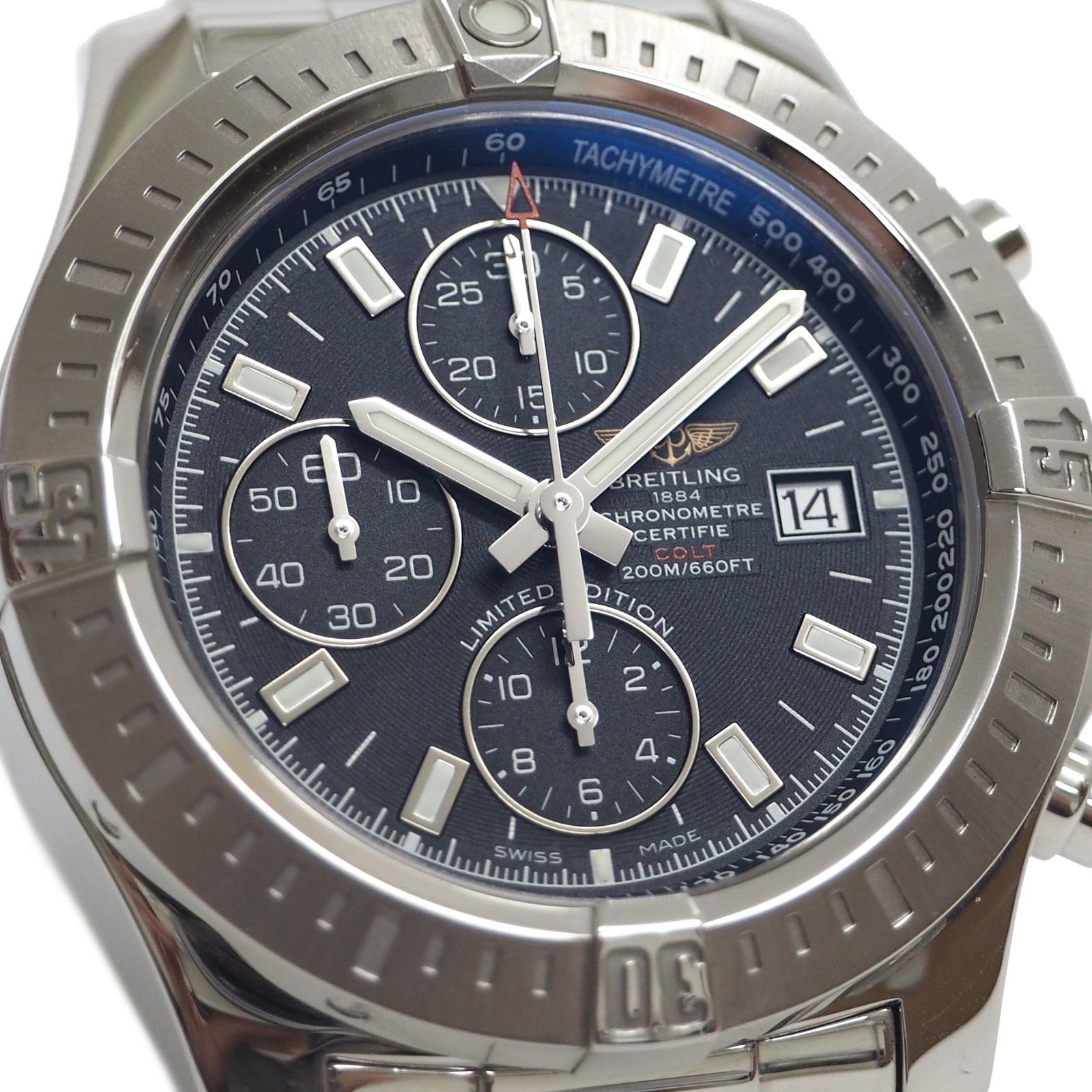 BREITLING Colt Chronograph A13388 S. Steel Automatic Men’s Watch #W405 Rise-on