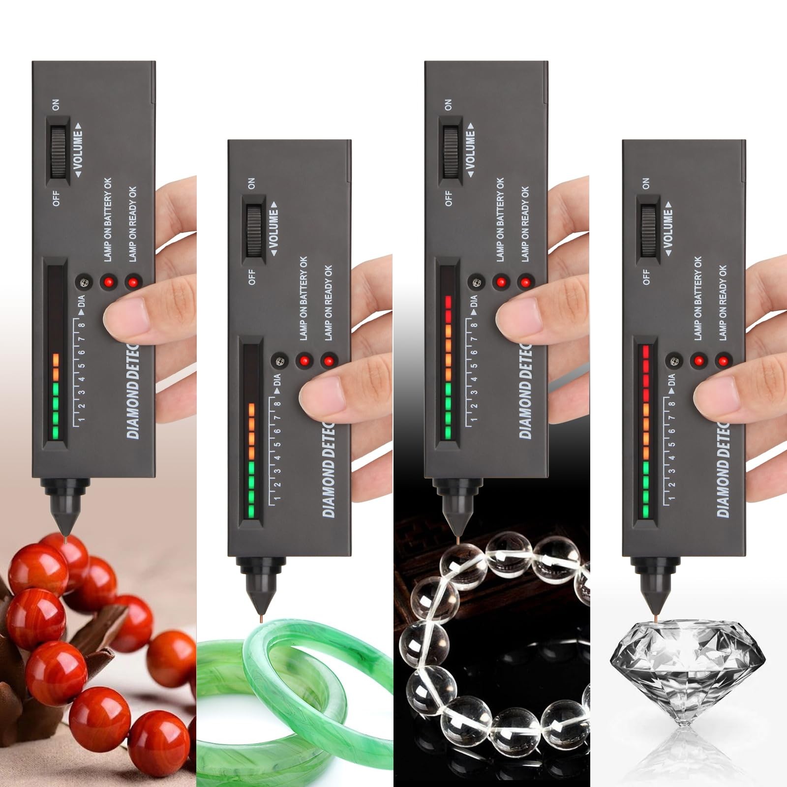 Diamond Tester, Professional Jewelers’ Gemstone Detector, High Accuracy Diamo…