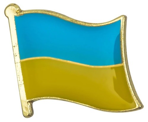 Ukraine Trident Ukrainian Diplomat Brooch Country Flags Lapel Pin Badge 2025