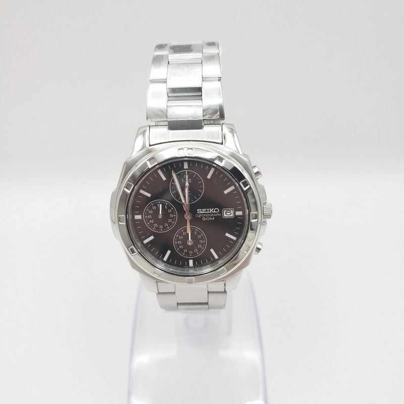 SEIKO Men’s Wristwatch Chronograph 7T92 0CA0 Black Dial SND191P1