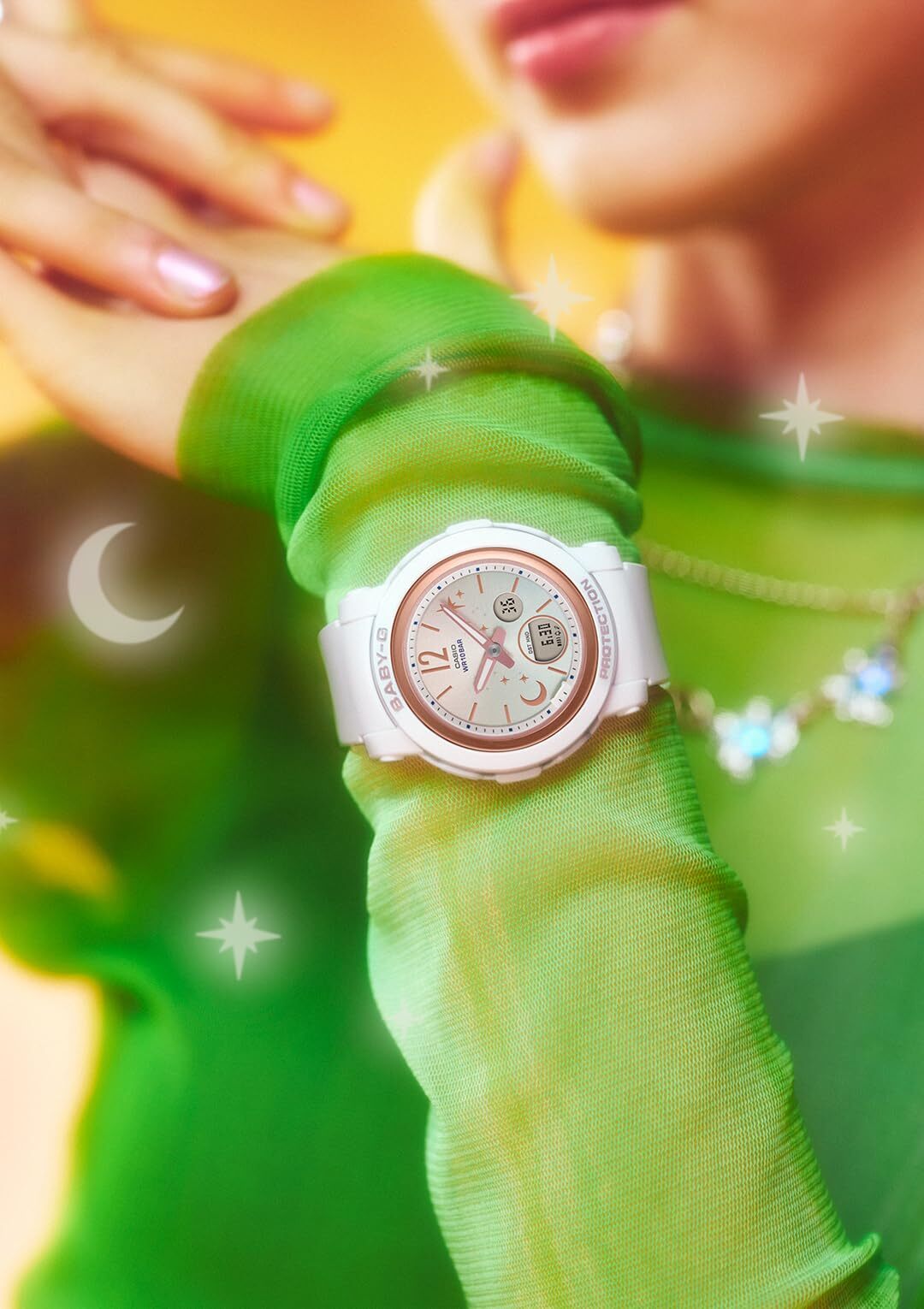 CASIO BABY-G BGA-290DS-7AJF Moon and Stars Series Women Watch White Band NEW