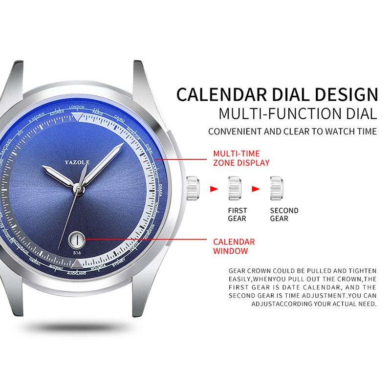 Men Quartz Wristwatch Case Analog Casual Business Gift For Fathers Husband