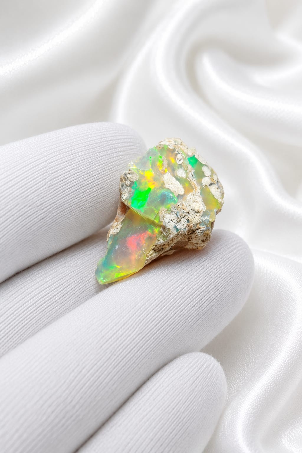 Very Rare Bi-Color Opal Rough 13.85 Ct Natural Ethiopian Opal Raw Jewelry Grade