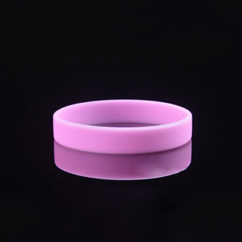 12 Pack Kids Adults Blank Silicone Wristbands Rubber Bracelets 12 Color Mixed