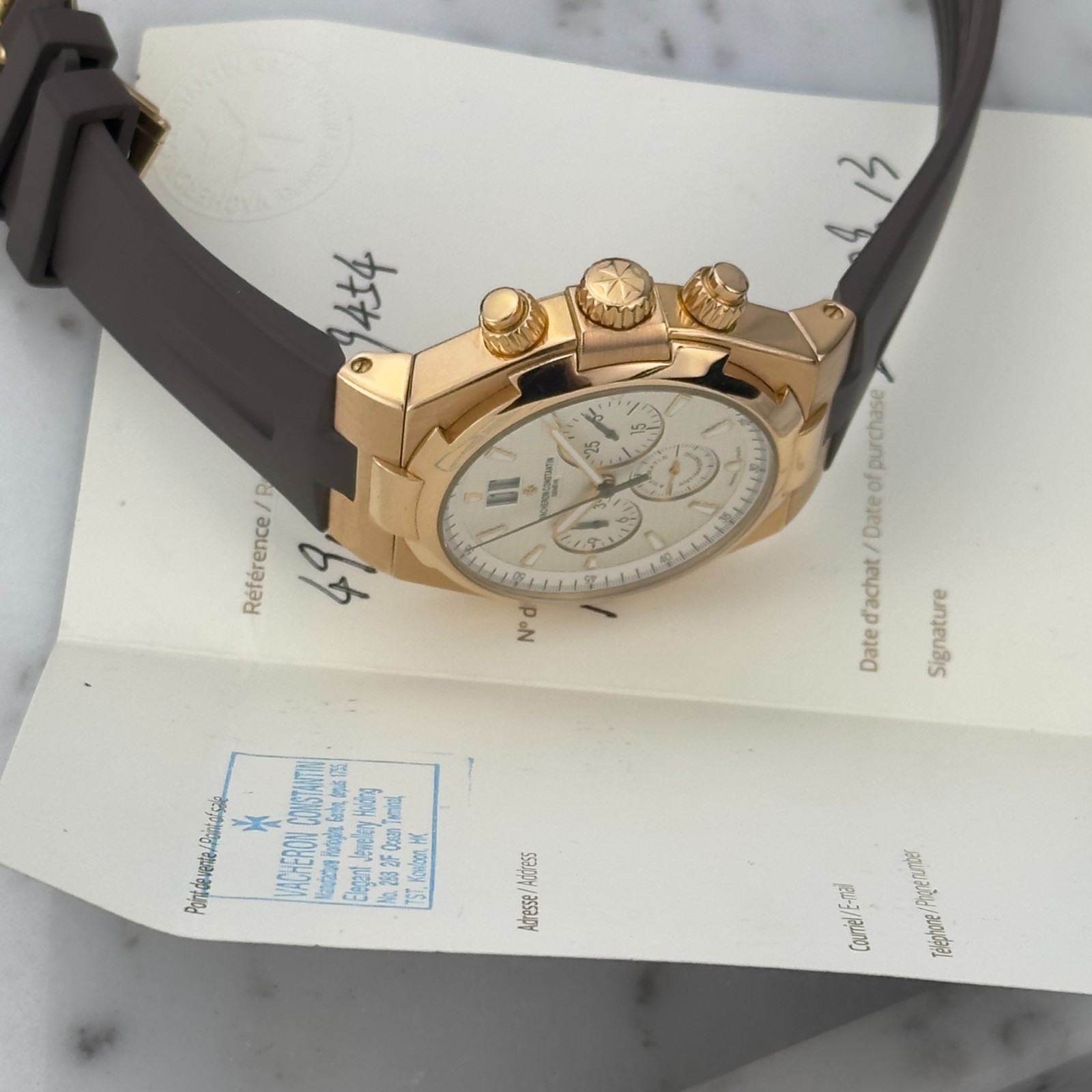 2013 Vacheron Constantin Overseas Rose Gold Men’s Watch 49150/000R-9454 Papers