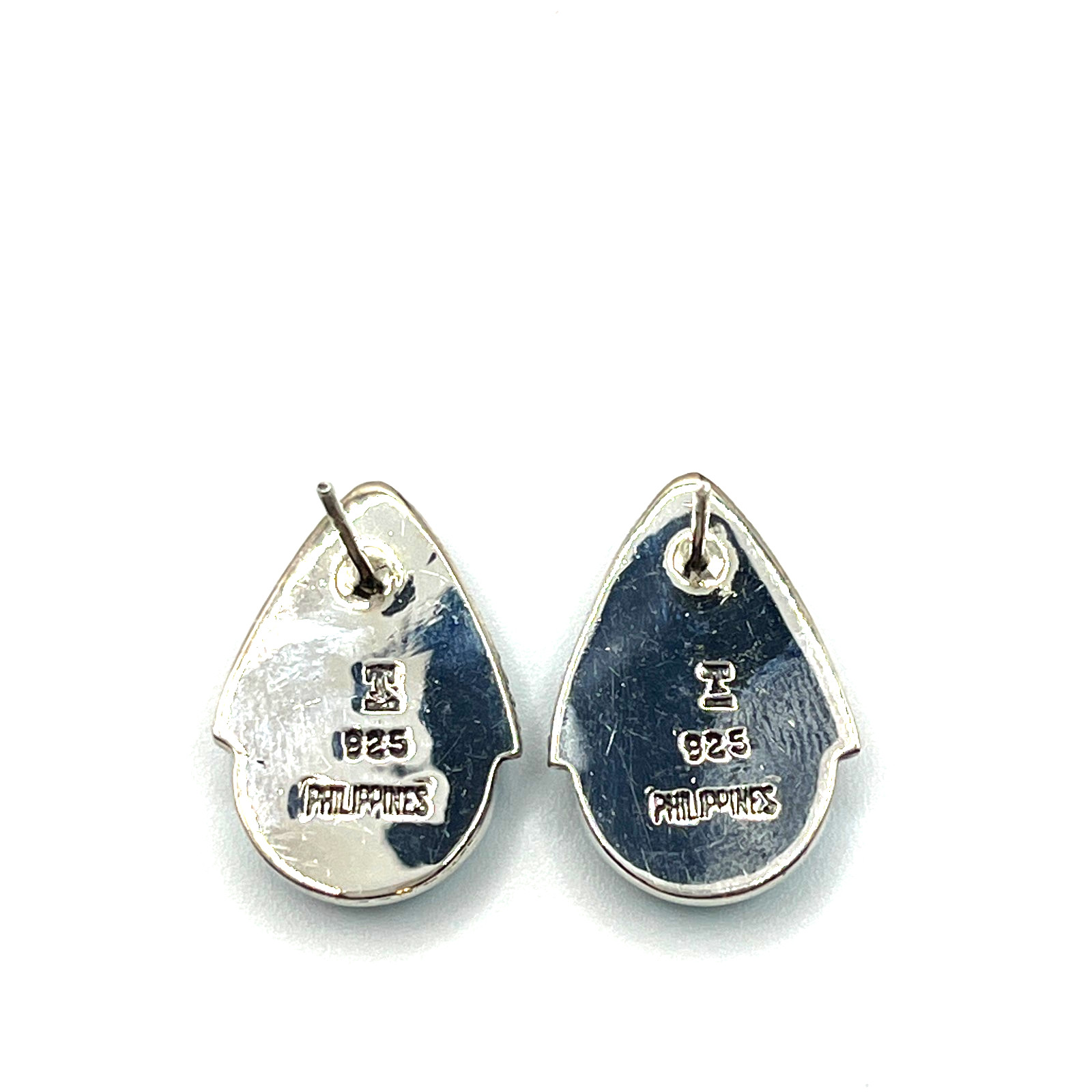 Turquoise Earrings 0.5″ Huggie Teardrop Philippines SW Style Sterling 925