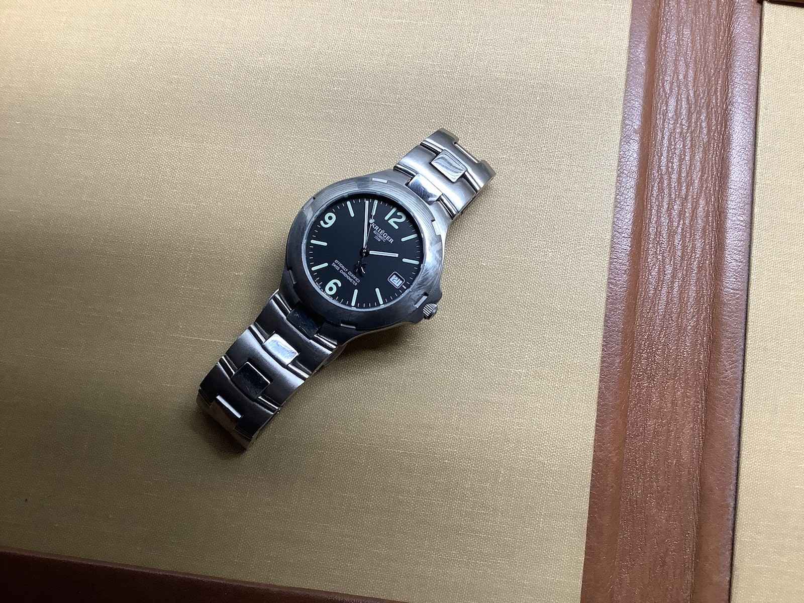 Krieger M501.T Swiss Chronometer ETA 2824-2 Automatic Titanium Sapphire Runs