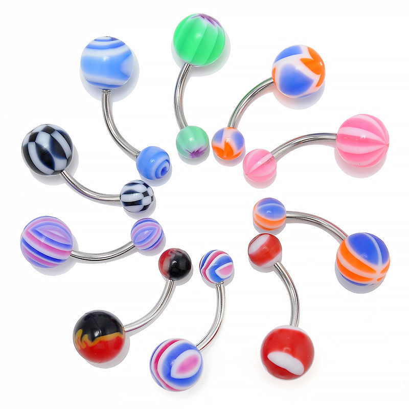 105pcs Wholesale Lip Tongue Eyebrow Nose Studs Navel Belly Rings Body Piercing