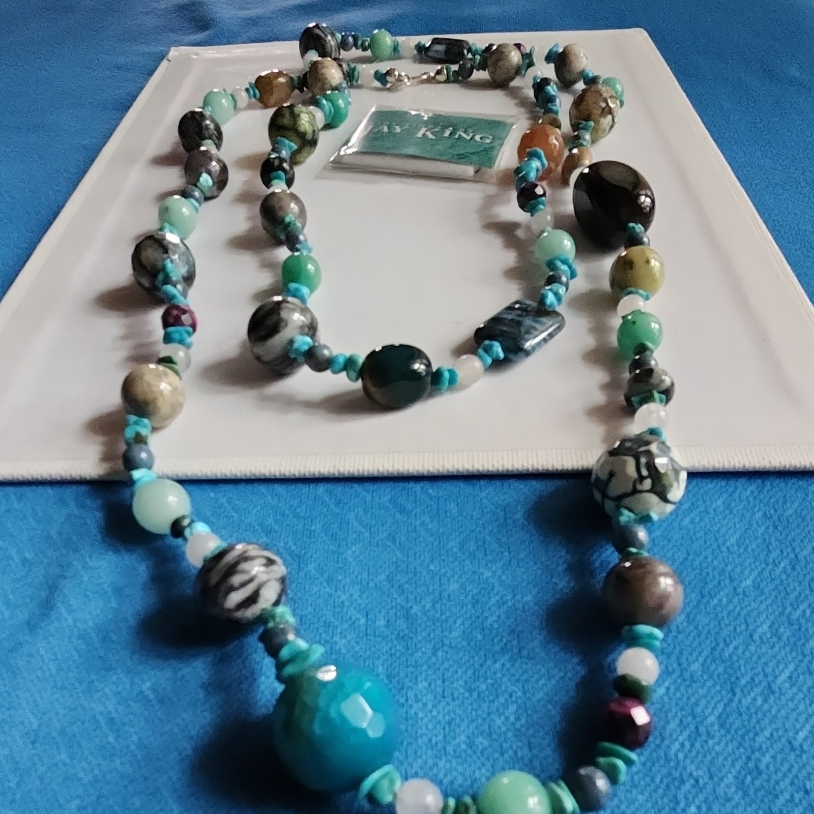 Mine Finds by Jay King Handcrafted Beaded Turquoise Necklace Multicolor 25-30in