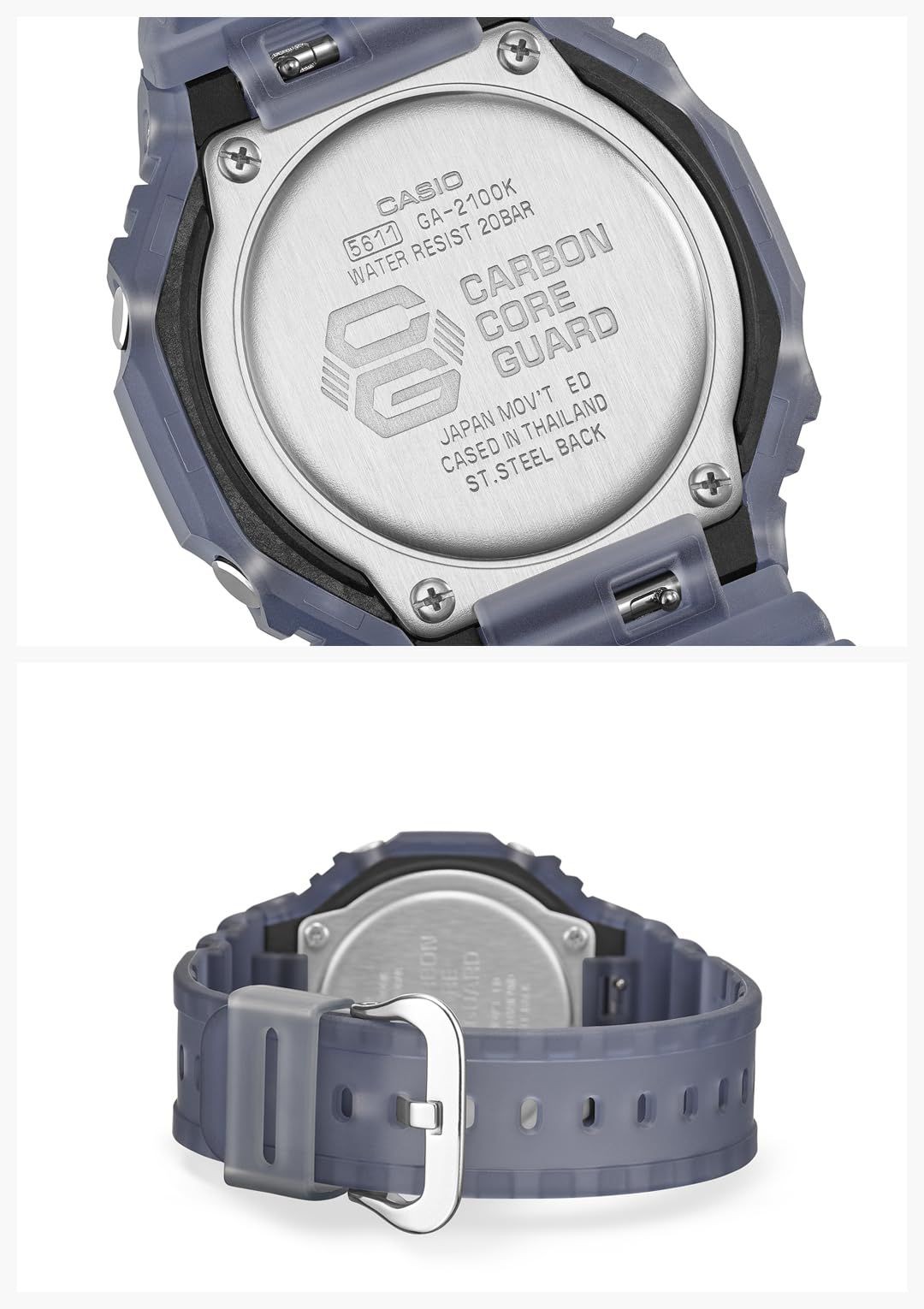 CASIO G SHOCK GA 2100K 2A Men’s Blue Special Color Navy Matte Skeleton