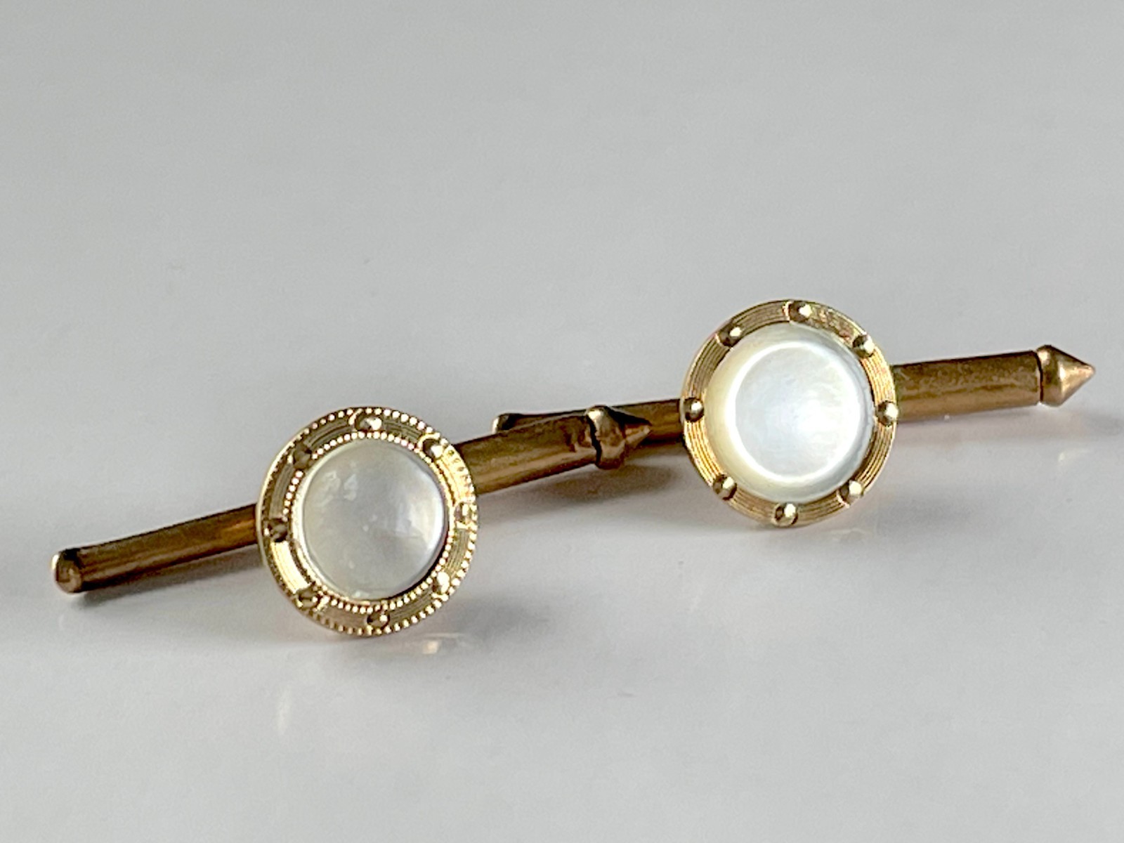 Pair of Antique 14K Gold Mother of Pearl Shirt Studs – Larter & Sons