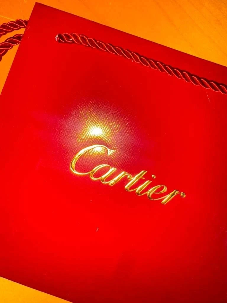 Cartier Red Bracelet Empty Jewelry Box Set with Certificate & Outer Box