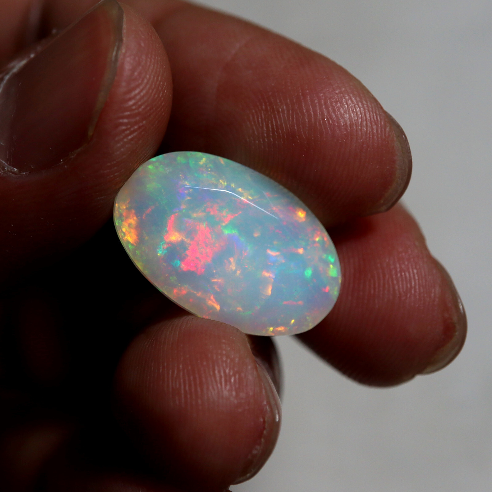 11.3 Cts 21×13.4×10.8 MM Natural Top Grade Multi Fire Ethiopian Opal Oval Cut