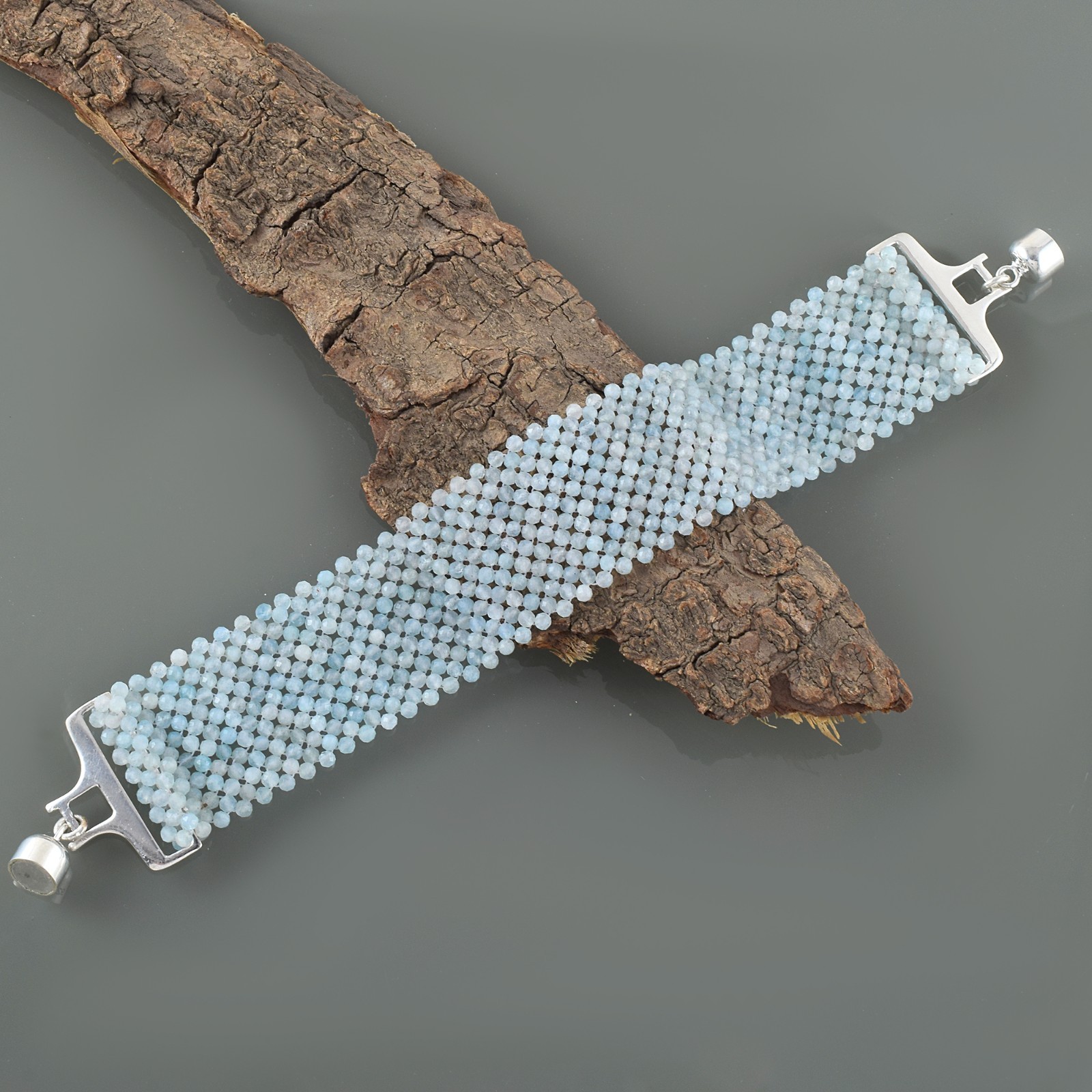 Choose Any Woven Beaded Cuff Bracelet 925 Sterling Silver Magnetic Clasps Gift