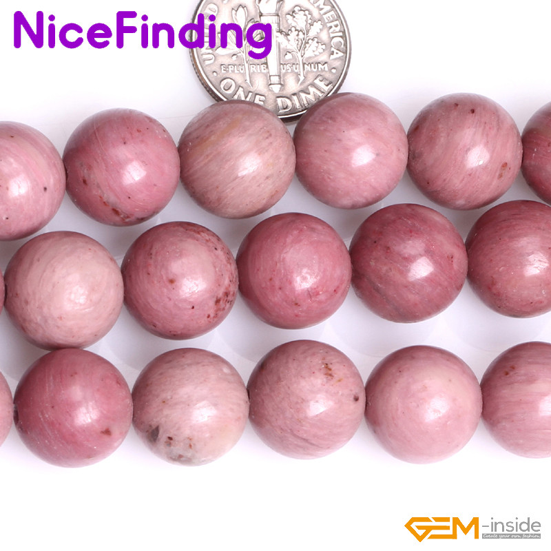 Natural Smooth Faceted Rhodonite Stone Beads For Jewelry Making 6,8,10,12,14mm