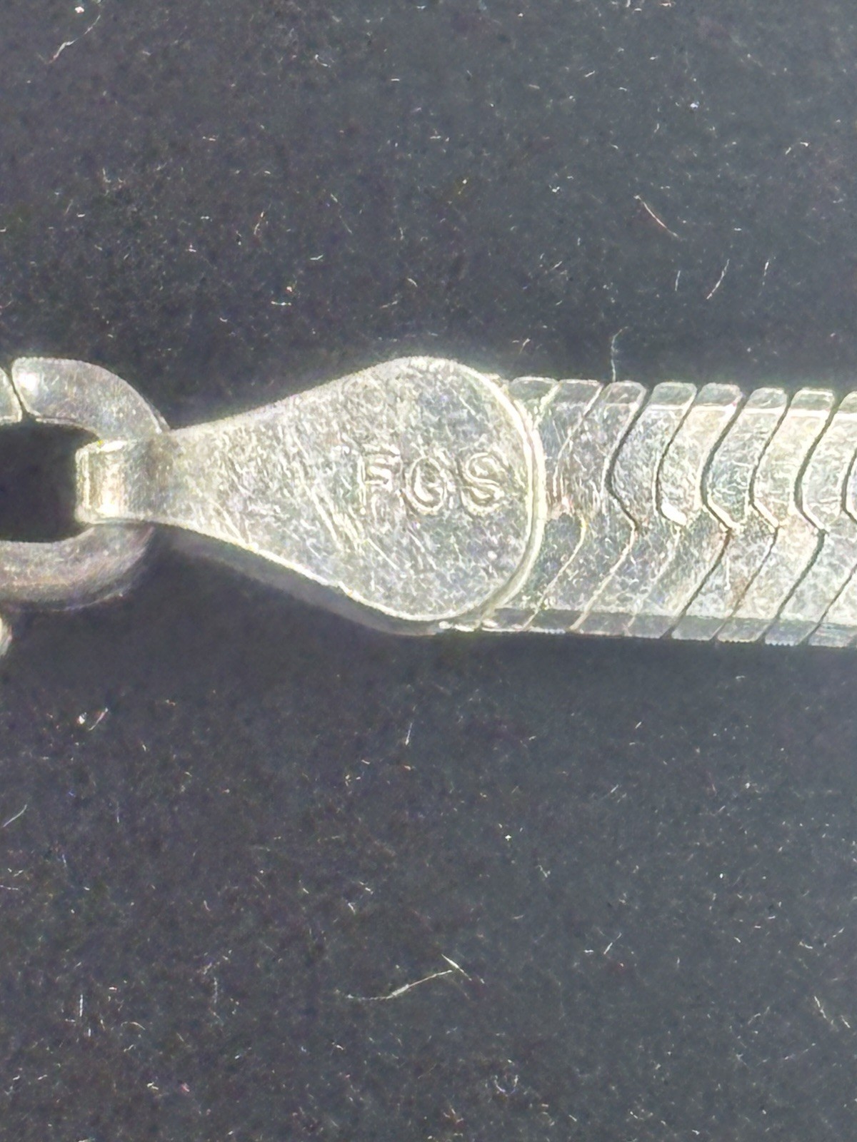 Vtg VIOR Italy 925 Sterling Silver Snake Chain Bracelet FGS Marked 7” 5.5 Grams