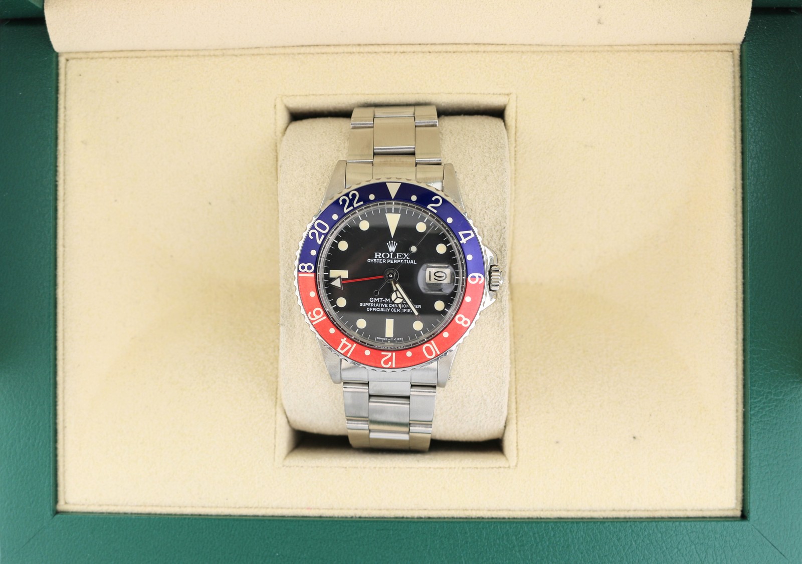 1966 Rolex Pepsi GMT-Master 1675 Black Matte Dial SS Oyster No Papers 40mm