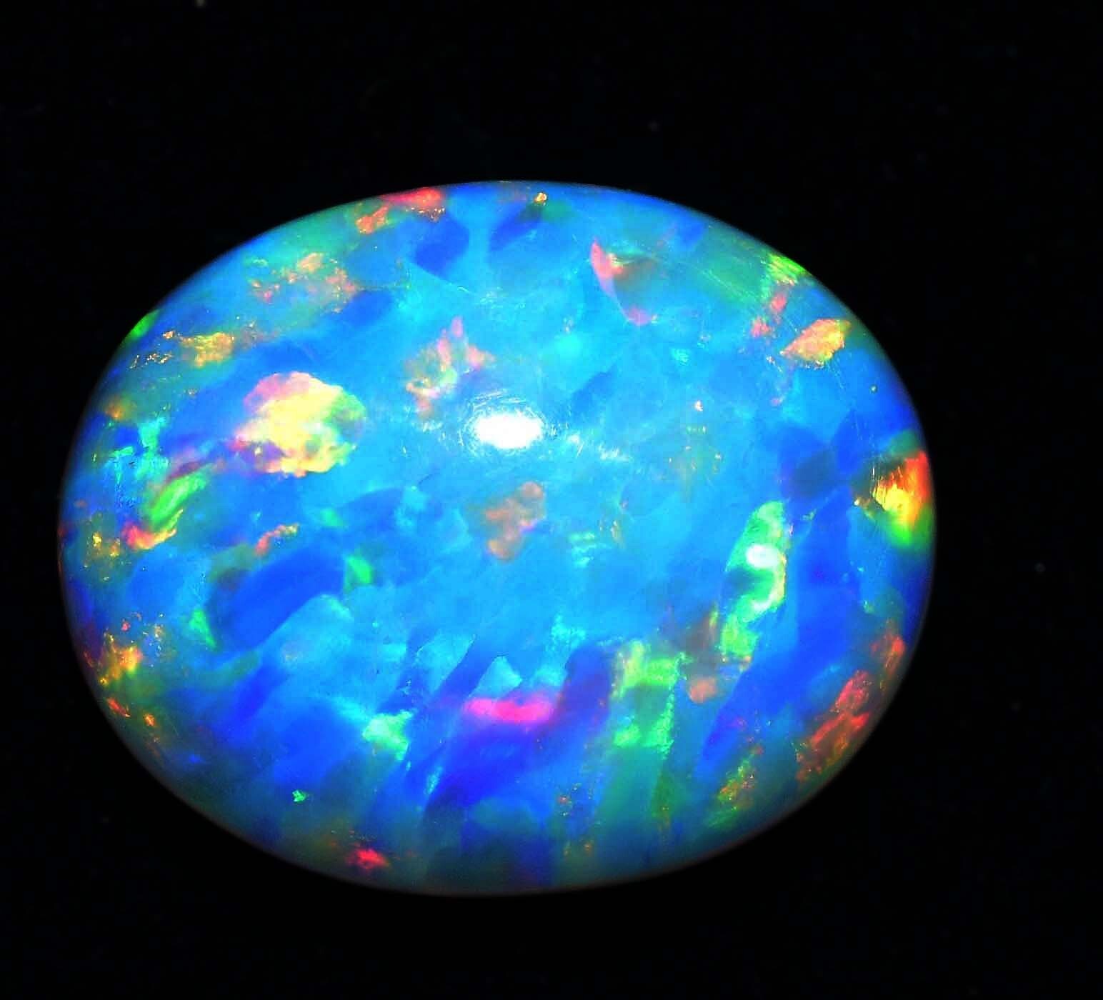 Natural Ethiopian Fire Opal 6.65 CT Certified Play Of Color 15 X 11 MM Gemstone