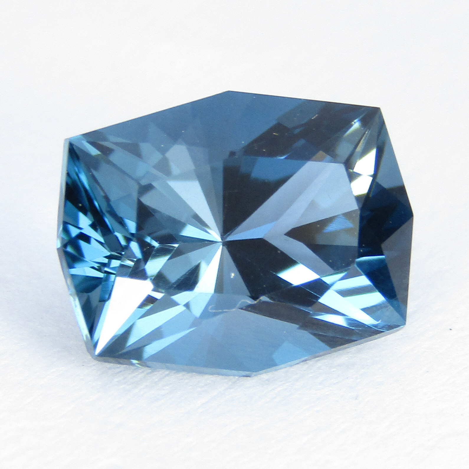 3.38Cts Ravishing Natural London Blue Topaz Collection Cushion Custom Cut Gem