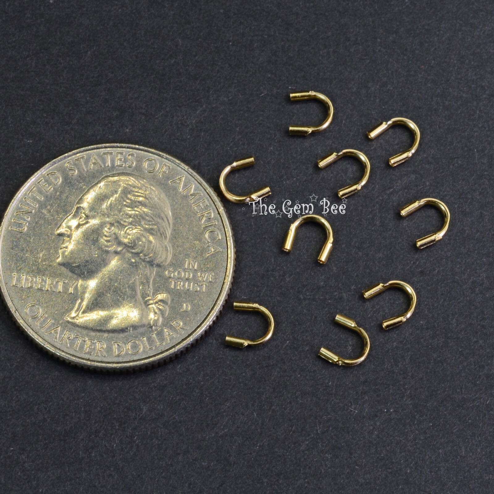 14K Solid Yellow Gold Wire Guard Cord Cover Protector Stringing Finding 0.6mm