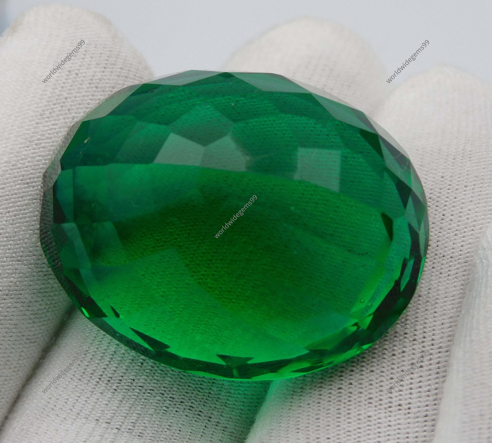 Natural Colombian Green Emerald Oval Cut 100 Ct Huge Certified Loose Gemstone